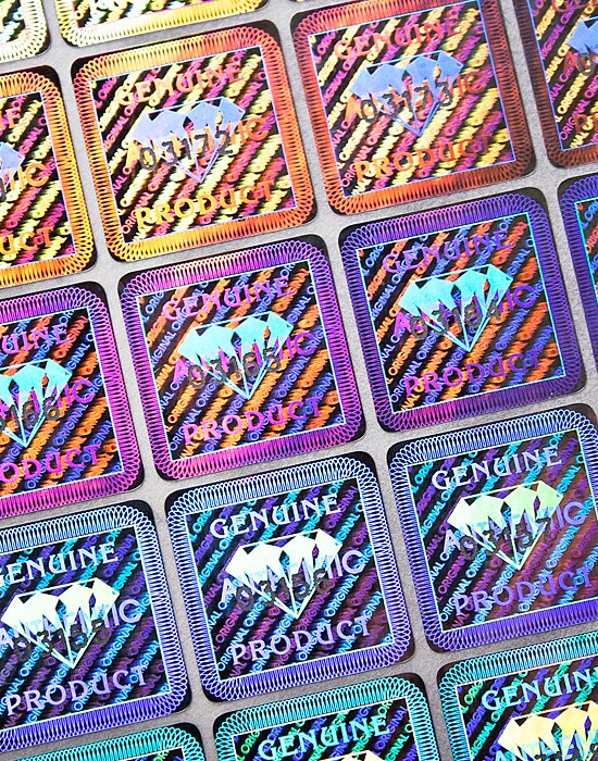 Hologramm-Etiketten – «DIAMANT», 19 x 19 mm, seriennummeriert