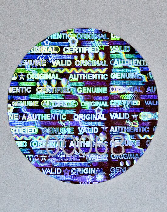 Holographic Labels with serial numbering
