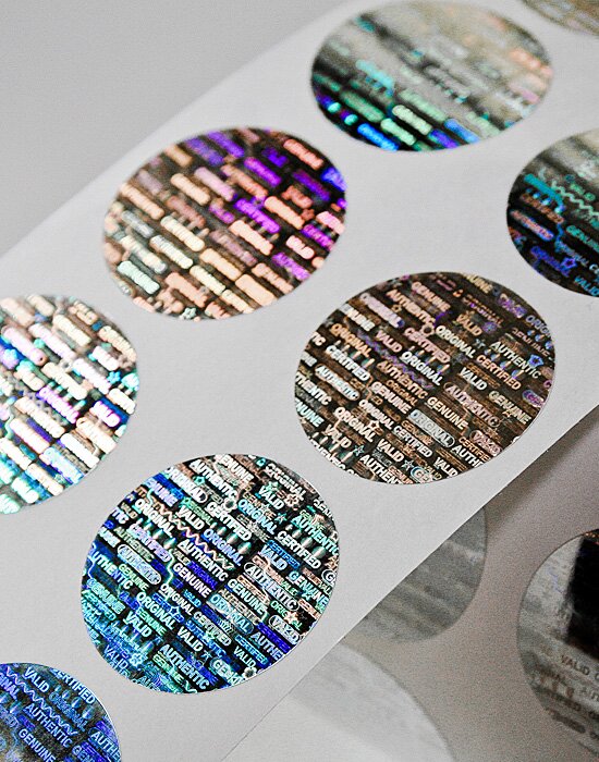 Hologramm-Etiketten rund ø 25 mm