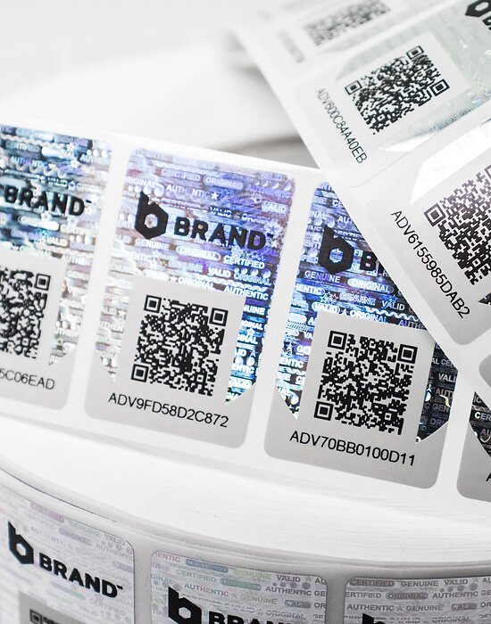 Sicherheitsetiketten mit QR-Code