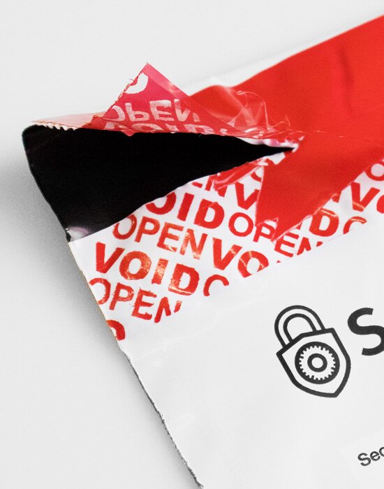 SecuriBag (Safe Bag), Security Bag/Sicherheitsbeutel mit VOIDOPEN Tampering (Öffnungsschutz)